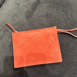 Alexander McQueen Vibrant Red Suede Wristlet